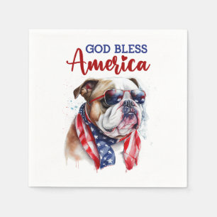 Patriottische Hond-Bulldog Servet