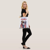 Patriottische Hond-Bulldog Tote Bag (Op model)