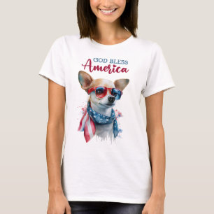 Patriottische Hond-Chihuahua T-shirt