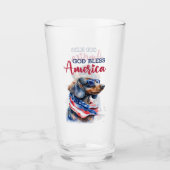 Patriottische Hond-Dachshond Glas (Voorkant)