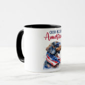 Patriottische Hond-Dachshond Mok (Voorkant links)