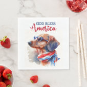 Patriottische Hond-Dachshond Servet (Insitu)