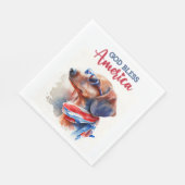 Patriottische Hond-Dachshond Servet (Hoek)