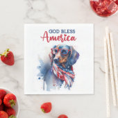 Patriottische Hond-Dachshond Servet (Insitu)