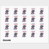 Patriottische Hond-Dachshond Vierkante Sticker (Vel)