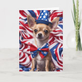 Patriottische Hond Dekgreetkaart Feestdagen Kaart (Voorkant)