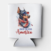Patriottische Hond- Dobermann Blikjeskoeler (Voorkant)
