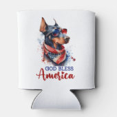 Patriottische Hond- Dobermann Blikjeskoeler (Achterkant)