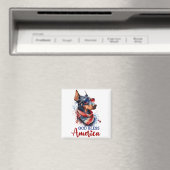 Patriottische Hond- Dobermann Magneet (Insitu (Vaatwasser))