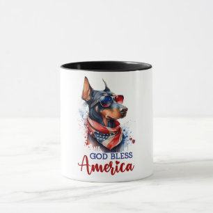 Patriottische Hond- Dobermann Mok