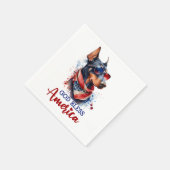 Patriottische Hond- Dobermann Servet (Hoek)