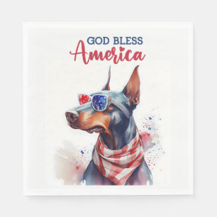 Patriottische Hond- Dobermann Servet
