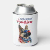 Patriottische hond-Duitse herder Blikjeskoeler (Blikje Voorkant)