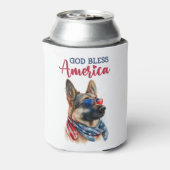 Patriottische hond-Duitse herder Blikjeskoeler (Blikje Achterkant)