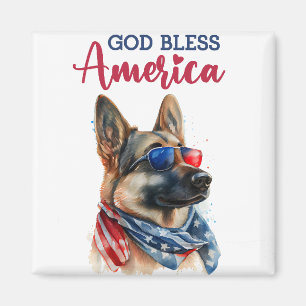Patriottische Hond-Duitse Herder Magneet