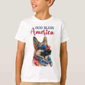 Patriottische hond-Duitse herder T-shirt (Voorkant)