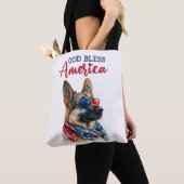 Patriottische Hond-Duitse Herder Tote Bag (Dichtbij)