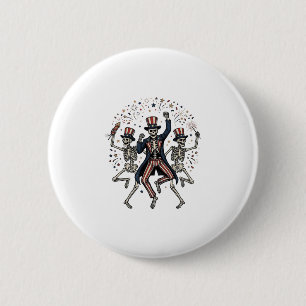 Patriottische Hond Feest Als Het 1776 Vintage Is  Ronde Button 5,7 Cm
