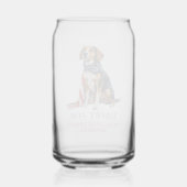 Patriottische hond gepersonaliseerd blikvorm glas (Achterkant)