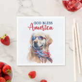 Patriottische Hond-Golden Retriever Servet (Insitu)