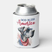 Patriottische Hond-Great Dane Blikjeskoeler (Blikje Voorkant)