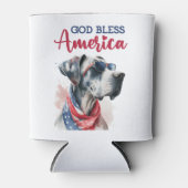 Patriottische Hond-Great Dane Blikjeskoeler (Voorkant)