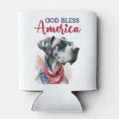 Patriottische Hond-Great Dane Blikjeskoeler (Achterkant)