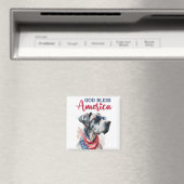 Patriottische Hond-Great Dane Magneet (Insitu (Vaatwasser))