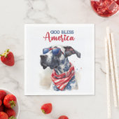 Patriottische Hond-Great Dane Servet (Insitu)