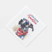 Patriottische Hond-Great Dane Servet (Hoek)