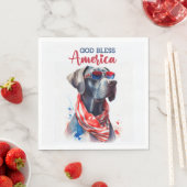 Patriottische Hond-Great Dane Servet (Insitu)