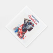 Patriottische Hond-Great Dane Servet (Hoek)