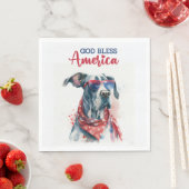 Patriottische Hond-Great Dane Servet (Insitu)