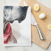 Patriottische Hond-Great Dane Theedoek (Quarter Fold)