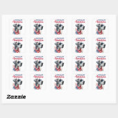 Patriottische Hond-Great Dane Vierkante Sticker (Vel)