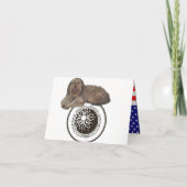  patriottische hond kaart (Achterkant)