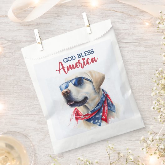 Patriottische Hond-Lab Bedankzakje (Geknipt)