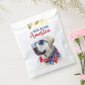 Patriottische Hond-Lab Bedankzakje (Gezegeld)