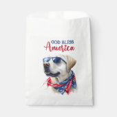 Patriottische Hond-Lab Bedankzakje (Voorkant)