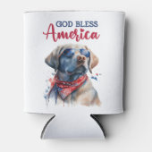Patriottische Hond-Lab Blikjeskoeler (Voorkant)