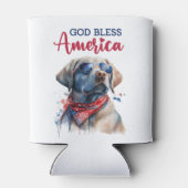Patriottische Hond-Lab Blikjeskoeler (Achterkant)