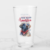 Patriottische Hond-Lab Glas (Achterkant)