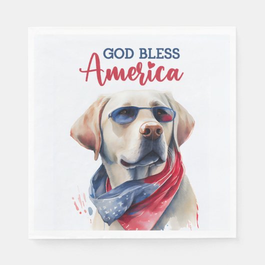Patriottische Hond-Lab Servet (Voorkant)