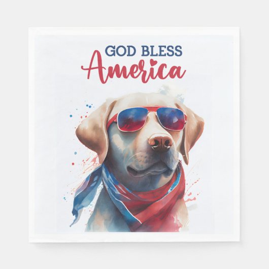 Patriottische Hond-Lab Servet (Voorkant)
