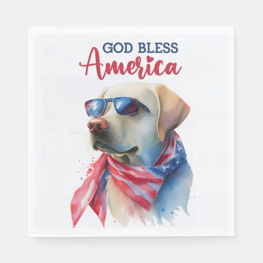 Patriottische Hond-Lab Servet (Voorkant)