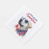 Patriottische Hond-Lab Servet (Hoek)
