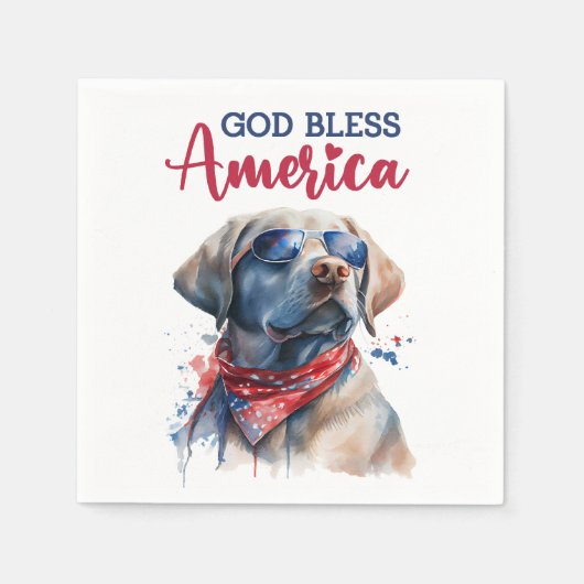 Patriottische Hond-Lab Servet (Voorkant)