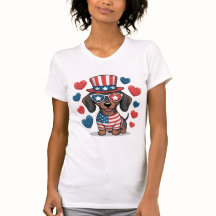Patriottische Hond Liefhebber USA T-shirt