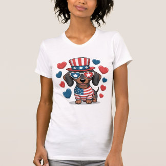 Patriottische Hond Liefhebber USA T-shirt