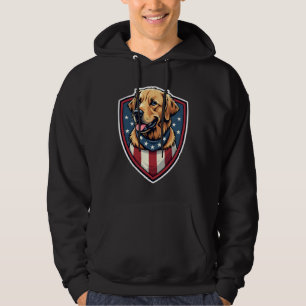Patriottische Hond Papa Golden Retriever Graveersh Hoodie